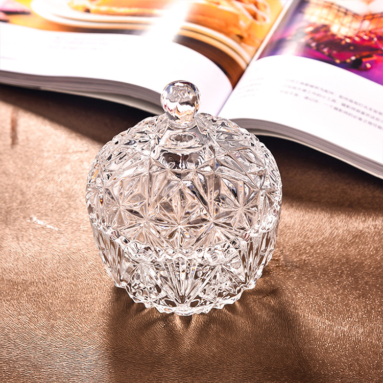 glass threaded honey bottle transparent glass bottle storage