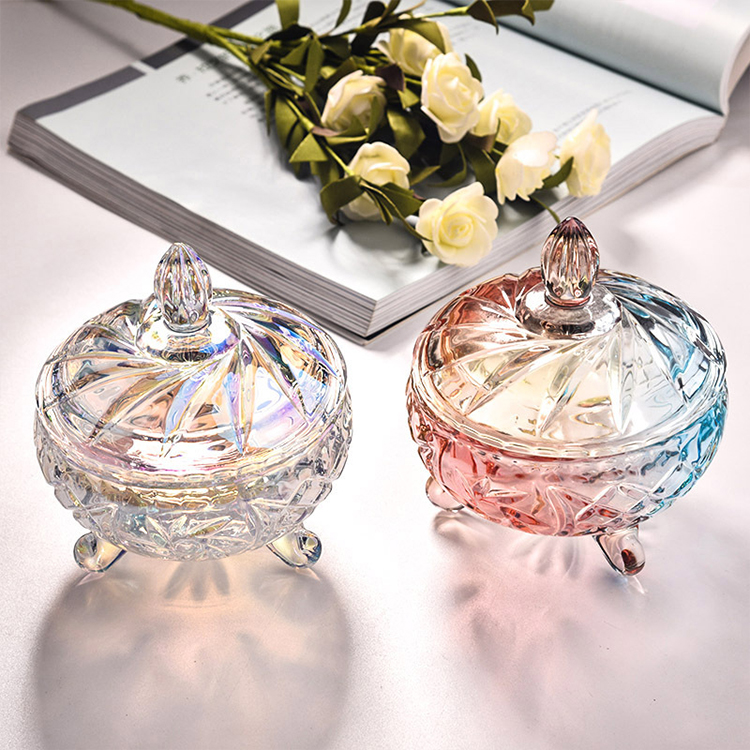 glass threaded honey bottle transparent glass bottle storage