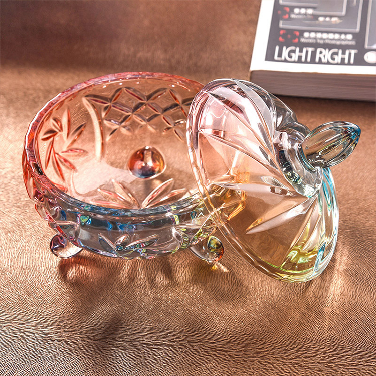 glass threaded honey bottle transparent glass bottle storage
