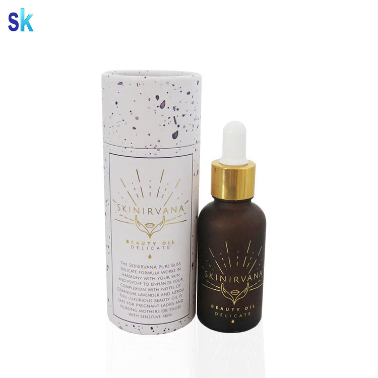 glass vaper oil bottle with kraft paper tube e liquid 30ml glass dropper bottle with cardboard tube