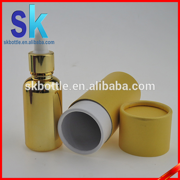 glass vaper oil bottle with kraft paper tube e liquid 30ml glass dropper bottle with cardboard tube