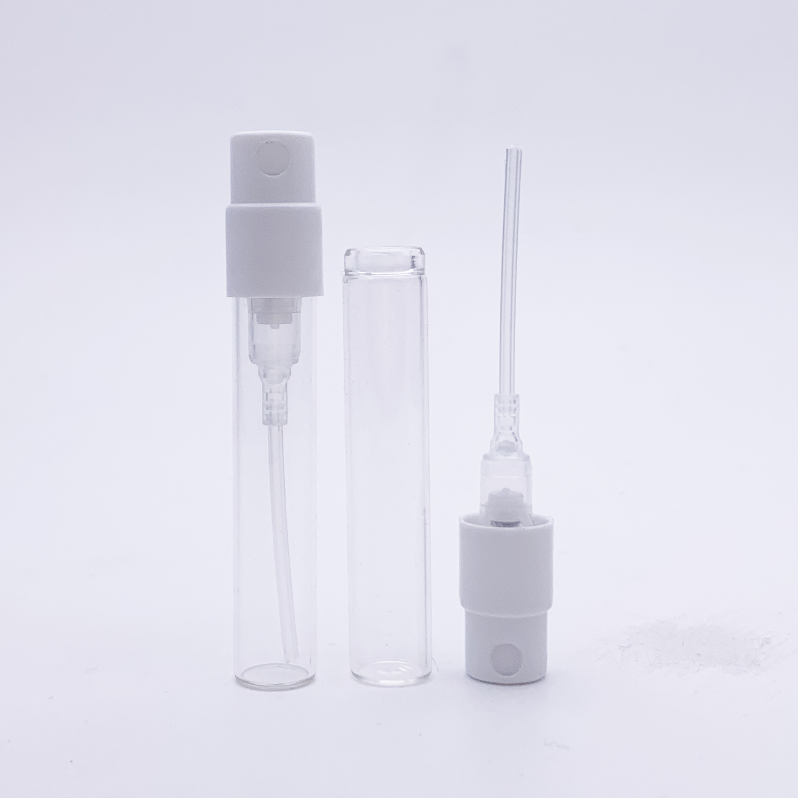 glass vials 1.5ml crimp neck glass bottles mini spray glass bottles with plastic pump