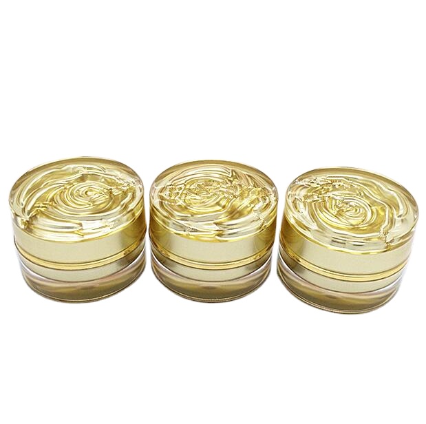 gloden Purple Acrylic Plastic Empty packaging Jars Top Grade Cosmetic cream containers