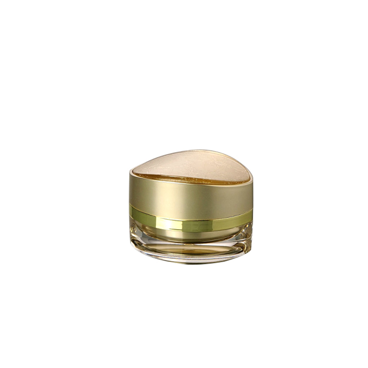 gold acrylic jar for cosmetics15g 30g 50g new product factory price nail supplies unique shape double walled nail supplies jar
