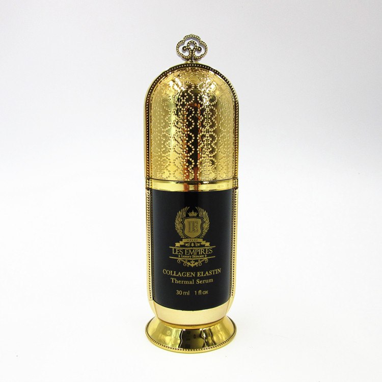 gold color crown shape whole set cosmetic packaging acrylic cosmetic bottle and jar