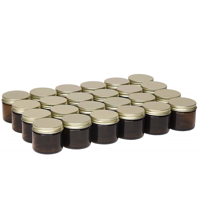 gold lid 250ml 8oz 100ml 240ml amber candle jars with metal lid, solid amber jar candle with gold lid