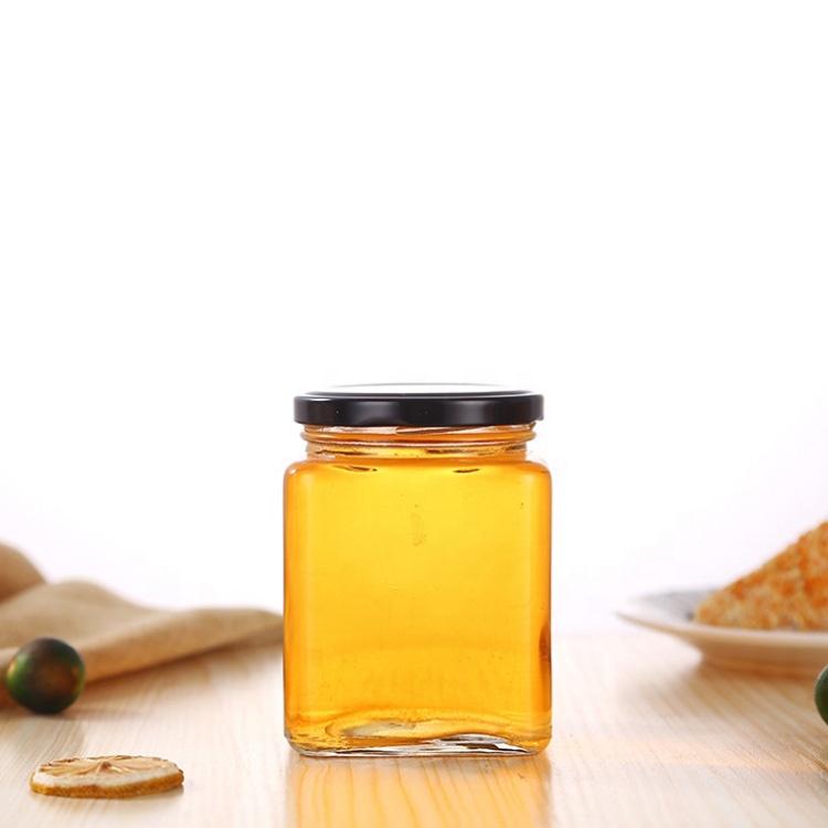 gold lid sealing type 200ml 8oz square glass jars for food and ported meat paste jam liquid canning marmalade homemade foods nut