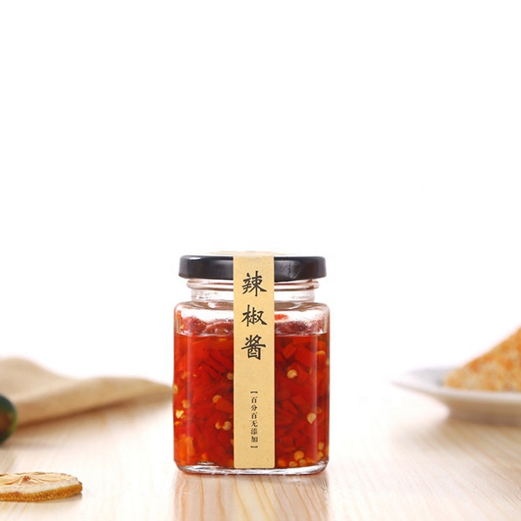 gold lid sealing type 200ml 8oz square glass jars for food and ported meat paste jam liquid canning marmalade homemade foods nut