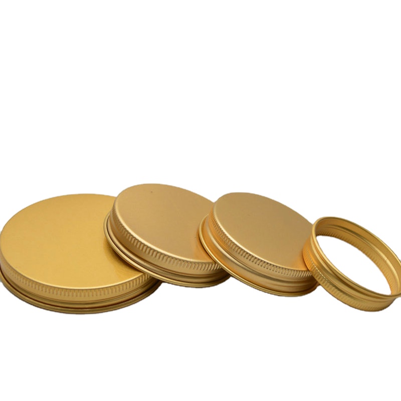 gold metal aluminium lid 70-400 58-400 53-400 48-400 43-400 42-400 38-400 28-400 24-400 22-400 20-400