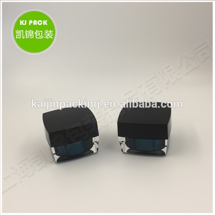 gold silver color 5g 10g square cosmetic jar plastic for trial,cosmetic trial pot 5ml 10ml