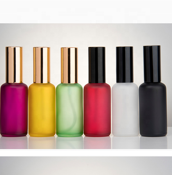 gold top special colorful matte boston 5ml 10ml 15 20ml 30ml 50ml 100ml gel cosmetic skin care lotion glass bottle spray