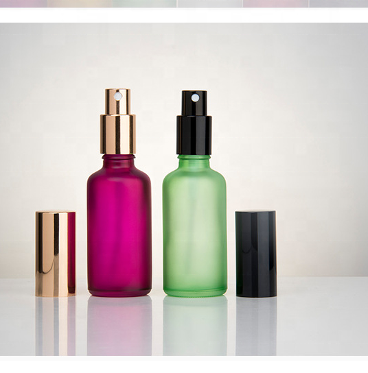 gold top special colorful matte boston 5ml 10ml 15 20ml 30ml 50ml 100ml gel cosmetic skin care lotion glass bottle spray