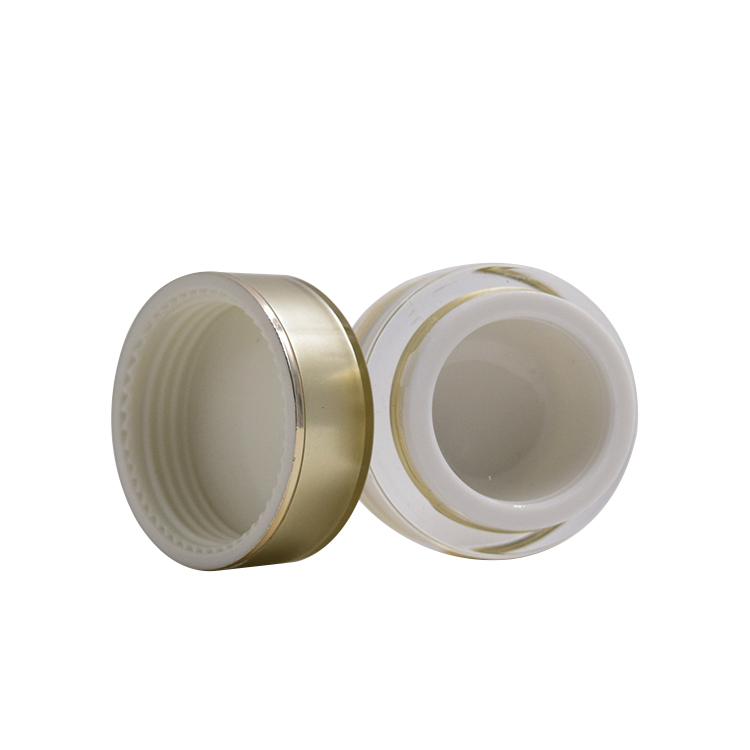 golden cylinder 5g 10g 15g 30g 50g 100g 150g 200g jar round plastic acrylic cosmetic face cream butter sleeping mask jar