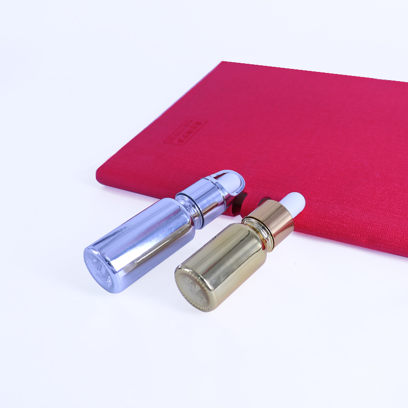 golden electroplated colorful glass dropper bottle 5ml 10ml 20ml 30ml 50ml 100 ml with graduated pipette