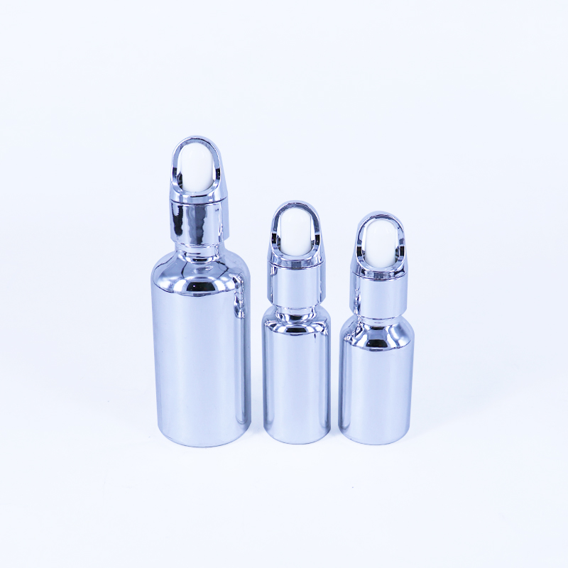 golden electroplated colorful glass dropper bottle 5ml 10ml 20ml 30ml 50ml 100 ml with graduated pipette