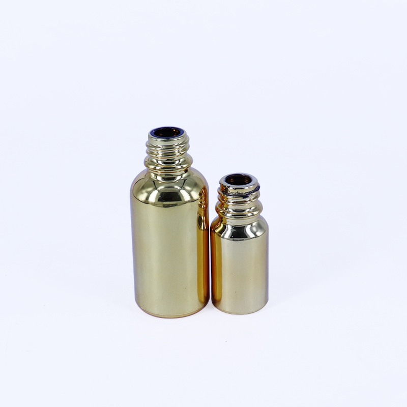 golden electroplated colorful glass dropper bottle 5ml 10ml 20ml 30ml 50ml 100 ml with graduated pipette