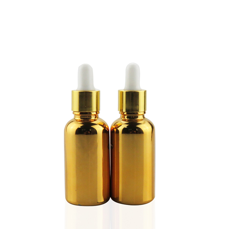 golden glass dropper bottle 30ml glass dropper bottles cosmetic gold colored serum dropper glass bottle