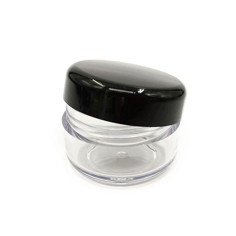 good quality 5ml round PS empty plastic cosmetic jar for cream