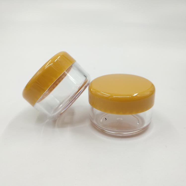 good quality 5ml round PS empty plastic cosmetic jar for cream