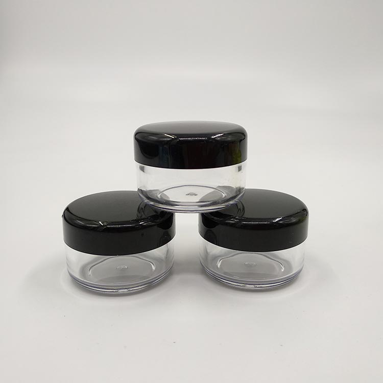 good quality 5ml round PS empty plastic cosmetic jar for cream