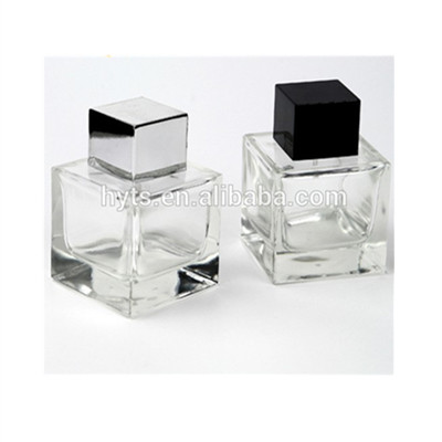 good quality square glass element perfume bottle with square perfume cap