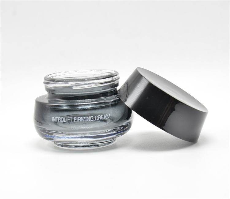 gradient black glass cosmetic bottle and cosmetic jar for cosmetics packaging