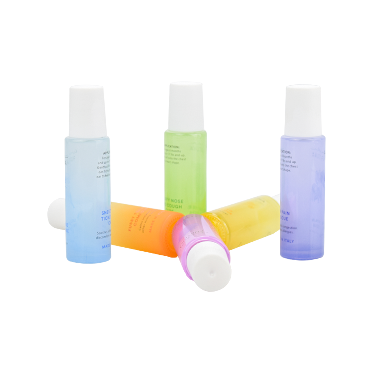 gradient frosted orange 4ml 6ml 8ml 10ml 15ml 20ml glass perfume eye serum bottle with colorful gem stone