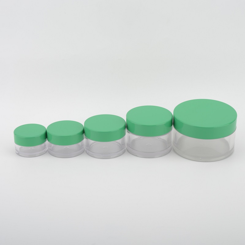 greed lid 5g 10g 15g 30g PETG Plastic cosmetic cream Jars for custom packing