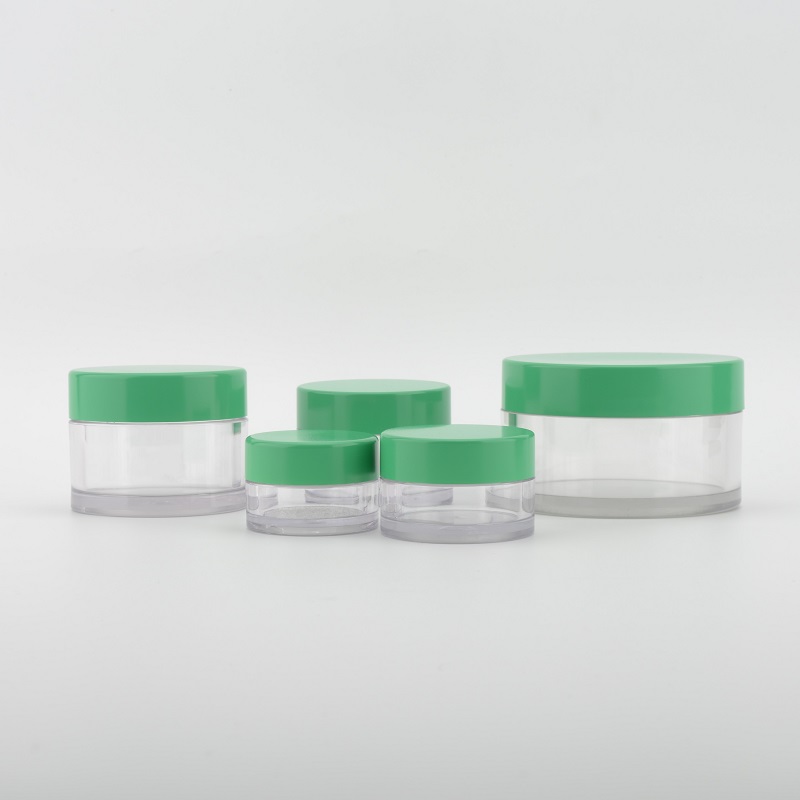 greed lid 5g 10g 15g 30g PETG Plastic cosmetic cream Jars for custom packing