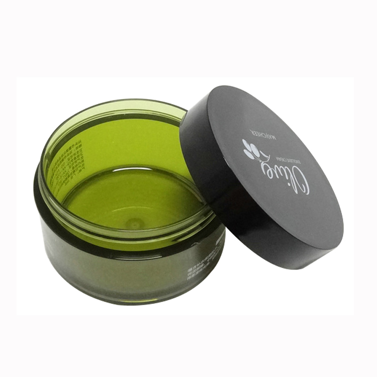 green face cream jar 50ml empty skincare jar cosmetic packaging plastic jar for exfoliating cream