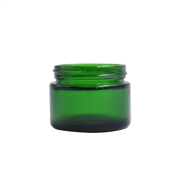 green glass container screw top cosmetic cream lotion body scrub wholesale glass jar