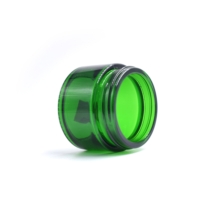 green glass container screw top cosmetic cream lotion body scrub wholesale glass jar
