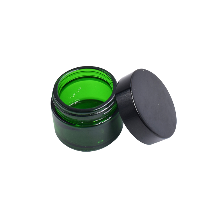 green glass container screw top cosmetic cream lotion body scrub wholesale glass jar