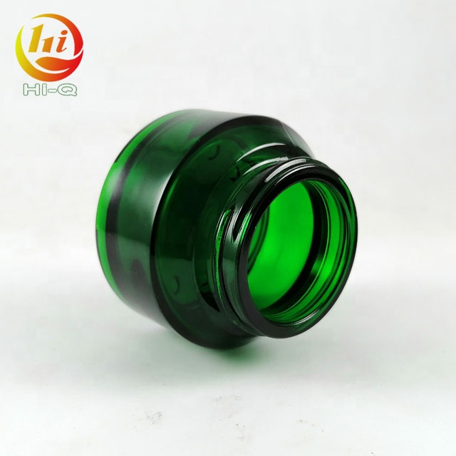 green glass jar 30g 50g inclined oblique 30 ml cream jar with black cap