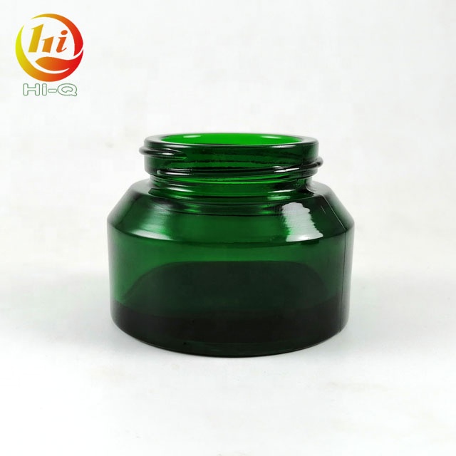 green glass jar 30g 50g inclined oblique 30 ml cream jar with black cap