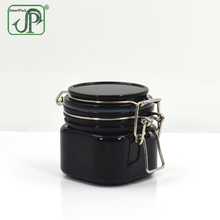hair gel plastic container 8oz wire bale jar hair gel jar