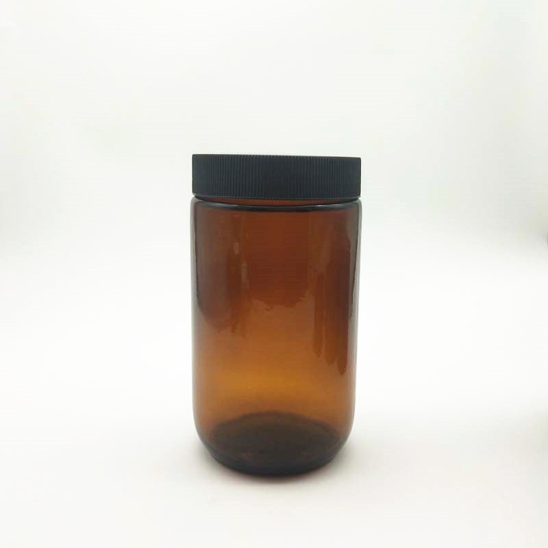 hand blown massage oil frosted candle jar with wide mouth