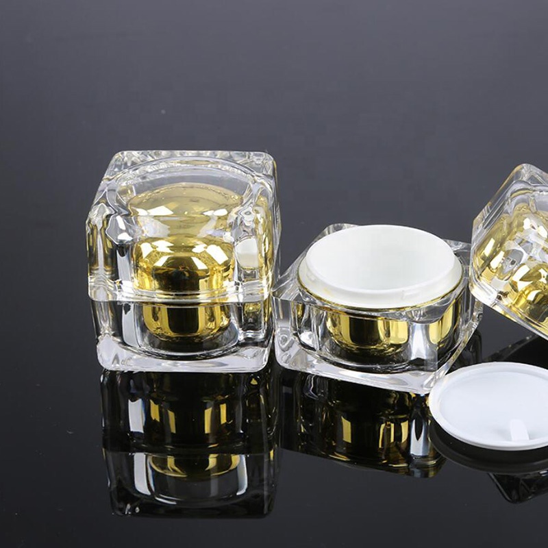 hand cream face cream eye shadow cosmetic packaging portable screw cap 5g 10g 15g white black acrylic jars