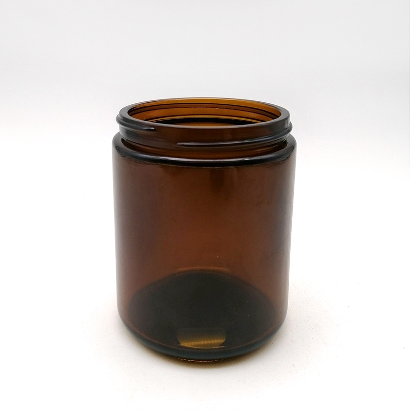 heat resistant brown empty candle jars with black twist lid