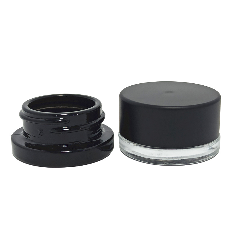 hemp cream hemp oil packaging 5ml 7ml 9ml Child Resistant Glass jar with crc lid small round glass jar