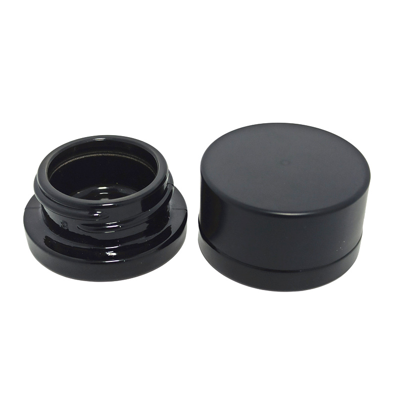 hemp cream hemp oil packaging 5ml 7ml 9ml Child Resistant Glass jar with crc lid small round glass jar