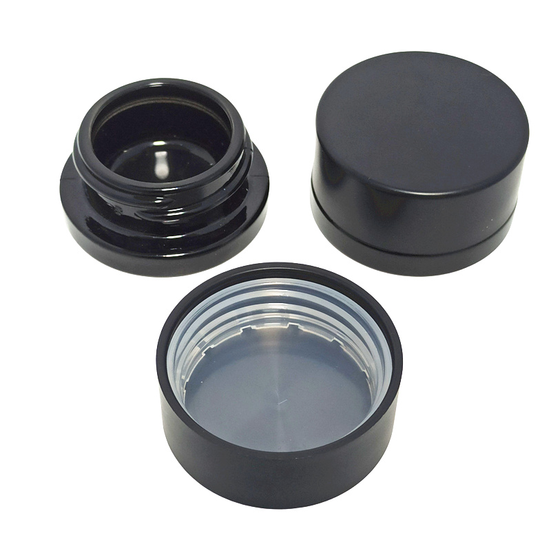 hemp cream hemp oil packaging 5ml 7ml 9ml Child Resistant Glass jar with crc lid small round glass jar
