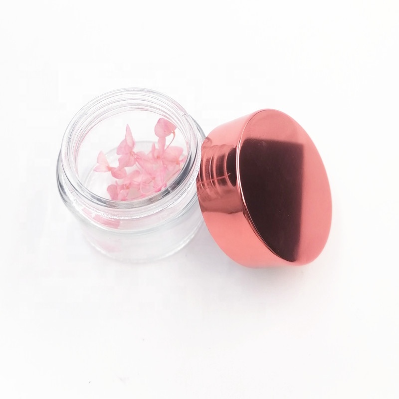 herb flower child proof Wide mouth 3.5g 3oz clear 90ml glass jar weeds storage bottle hermetic custom aluminum lid CBD CR cap