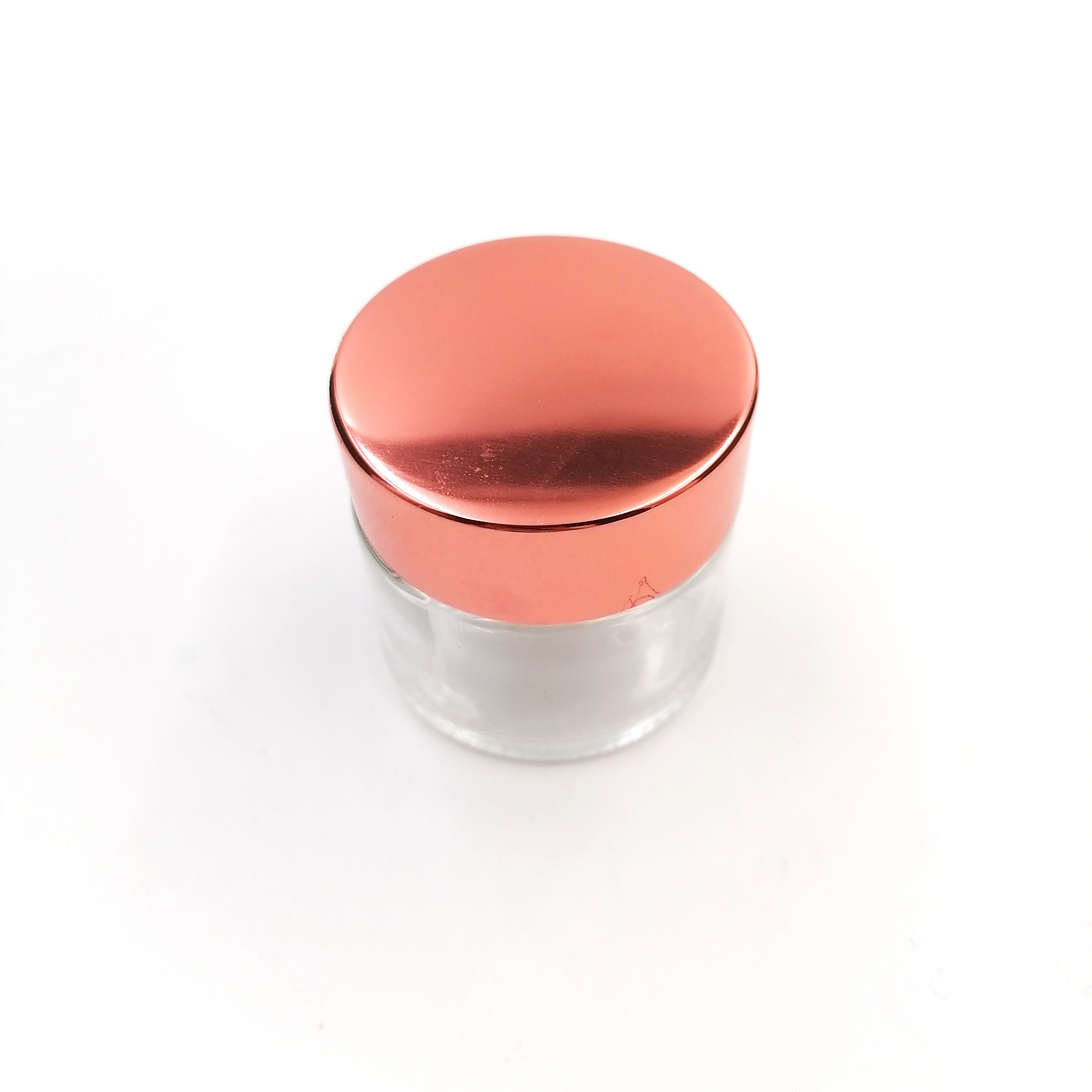 herb flower child proof Wide mouth 3.5g 3oz clear 90ml glass jar weeds storage bottle hermetic custom aluminum lid CBD CR cap