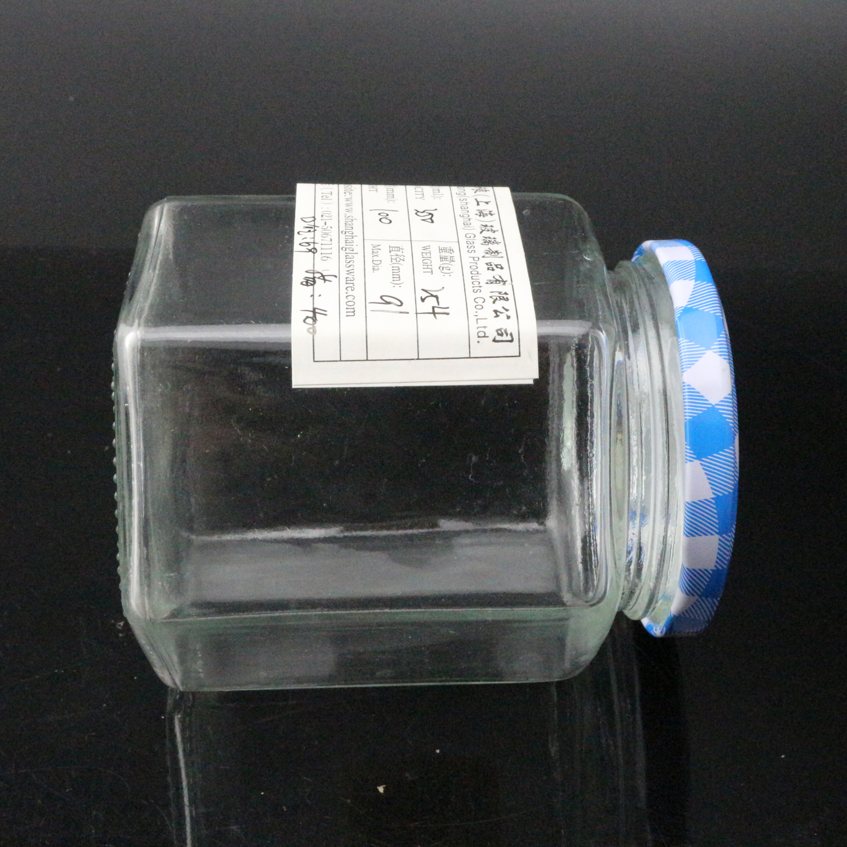 hexagon glass jar honey 720ml 730ml