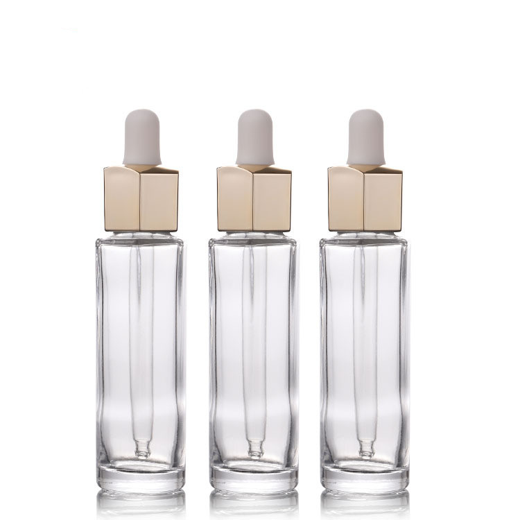 hexagonal dropper bottle  clear dropper bottle  cosmetic dropper bottle