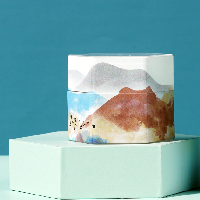 hexagonal plastic jar for skin care cream cosmetic PETG 15g jar