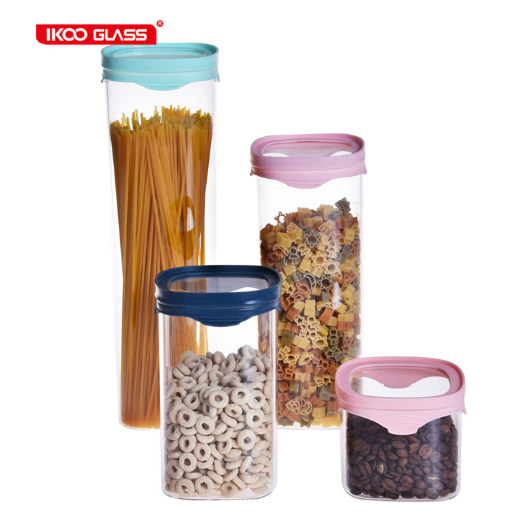 high borosilicate clear transparent glass jar container for coffee grains