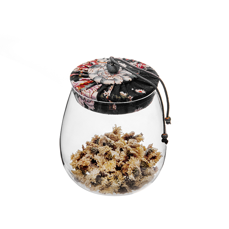 high borosilicate heat resistant wooden lid glass jar
