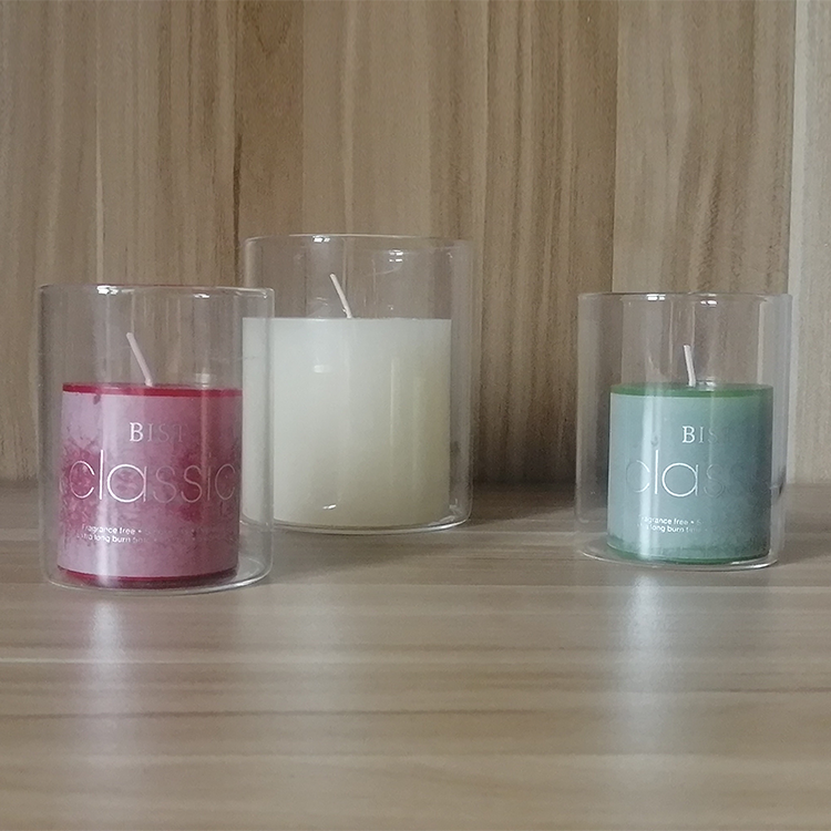 high borosilicate luxury empty clear candle jars glass in bulk wih bamboo lids